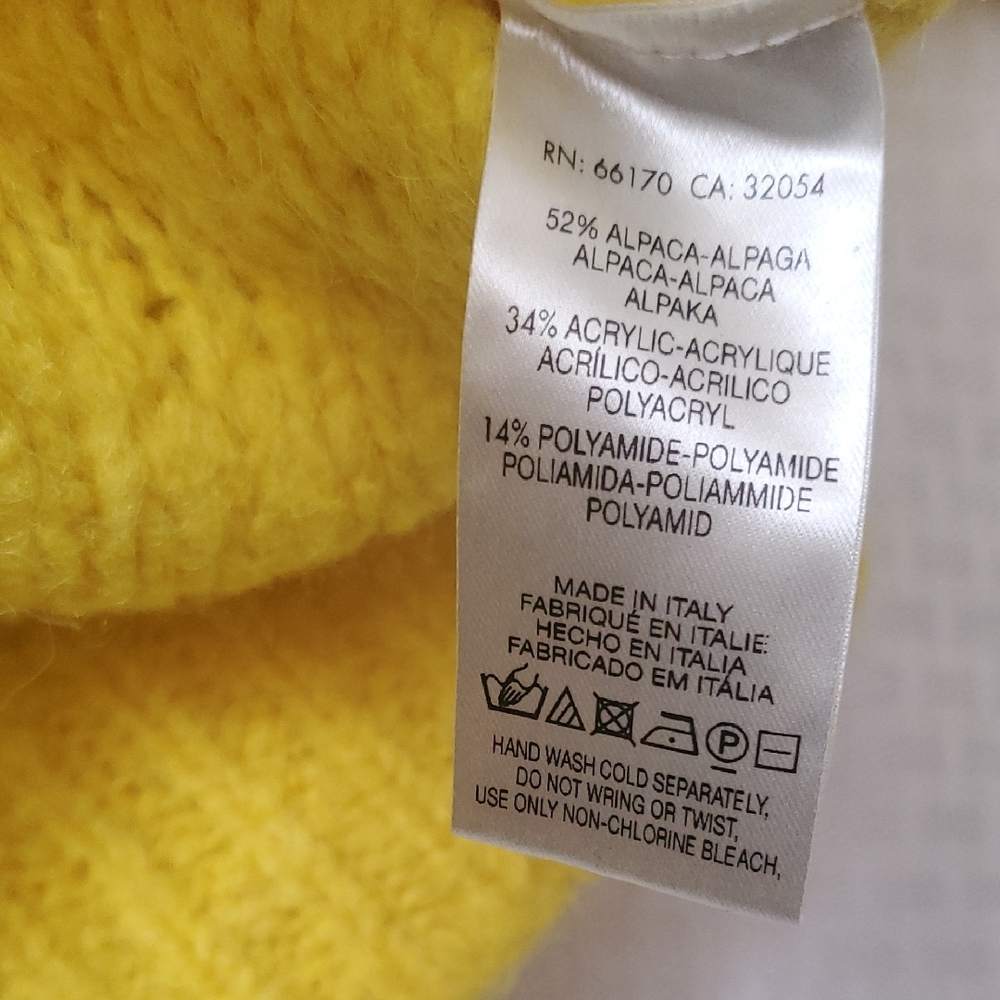 Sleeping On Snow Sunny Yellow Women's Knit Sweater - Picture 14 of 15